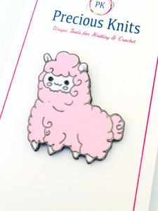 Pink or Blue Cartoon Sheep Hard Enamel Pin for Fiber Shares & Pin Games - Precious Knits Shop