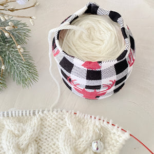 Buffalo Check Christmas Skein Coat - Precious Knits Shop