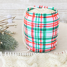 Red & Green Christmas Plaid Skein Coat - Precious Knits Shop