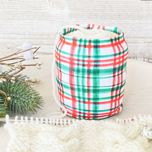 Red & Green Christmas Plaid Skein Coat