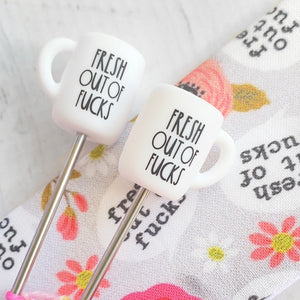 Fresh Out of Fucks Stitch Stoppers - Precious Knits Shop