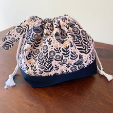 Black Birds Jumper Drawstring Project Bag - Precious Knits Shop