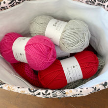 Black Birds Jumper Drawstring Project Bag - Precious Knits Shop
