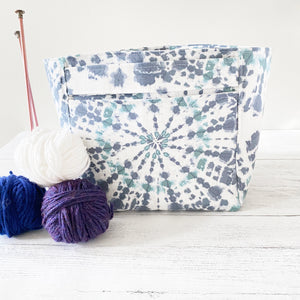 Blue Tie Dye Project Bag - Precious Knits Shop