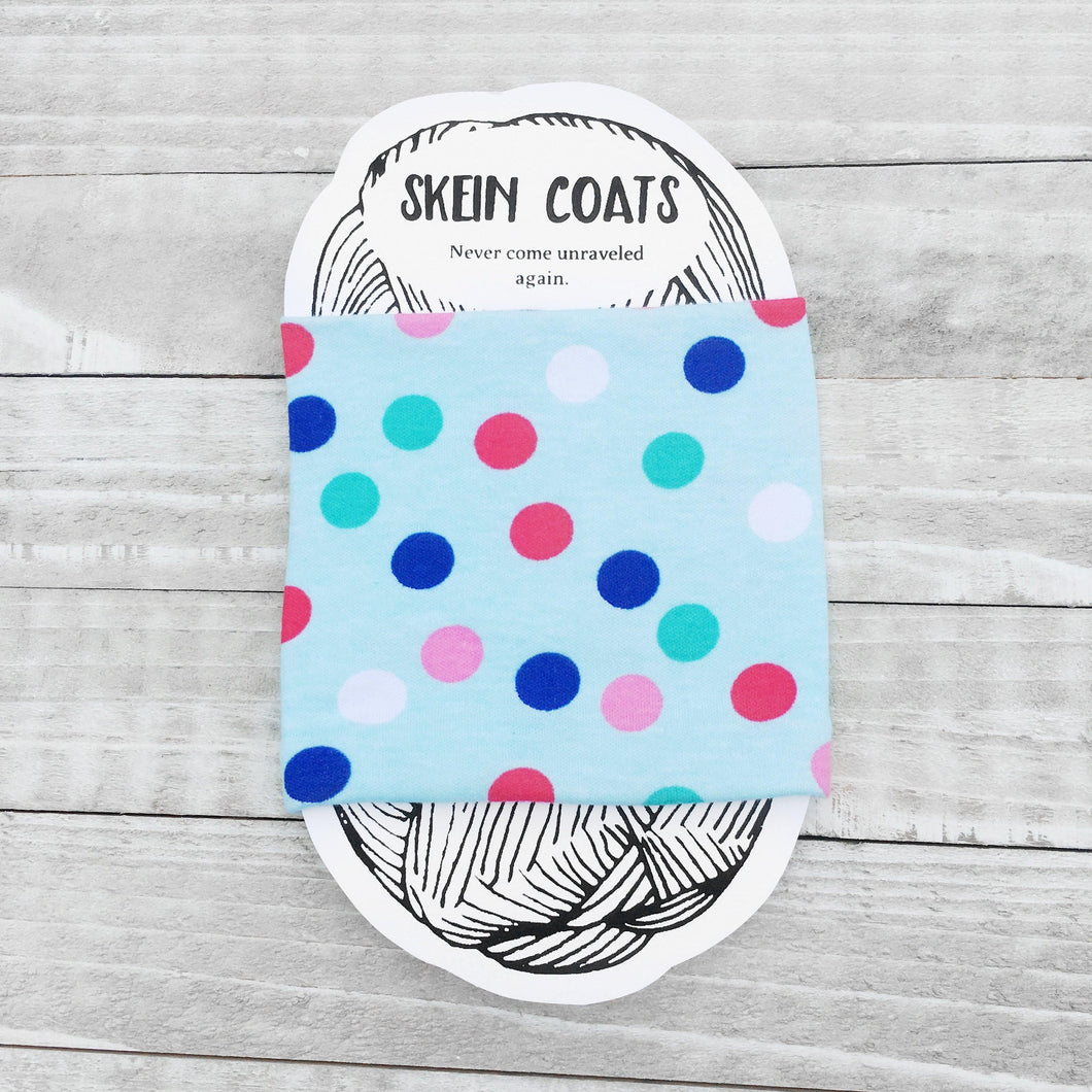 Light Blue Polka Dot Yarn Organizer