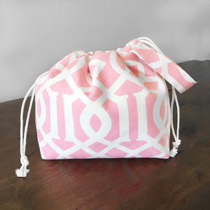 Bubblegum Pink Jumper Drawstring Project Bag - Precious Knits Shop