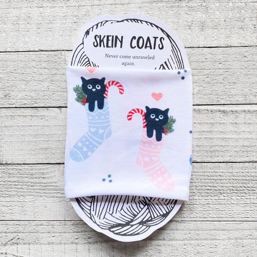 Christmas Cats in Stockings Skein Coat