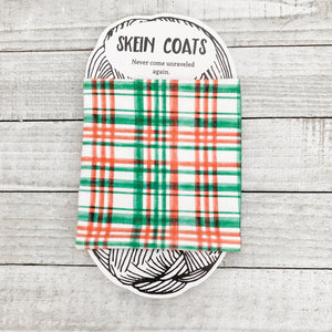 Red & Green Christmas Plaid Skein Coat