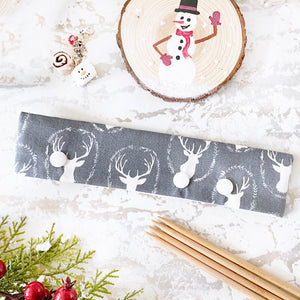 Gray & White Deer DPN Keeper - Precious Knits Shop