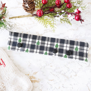 Green Christmas Tree Plaid DPN Keeper - Precious Knits Shop