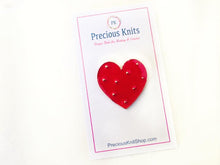 packaging example of our red enamel heart pin