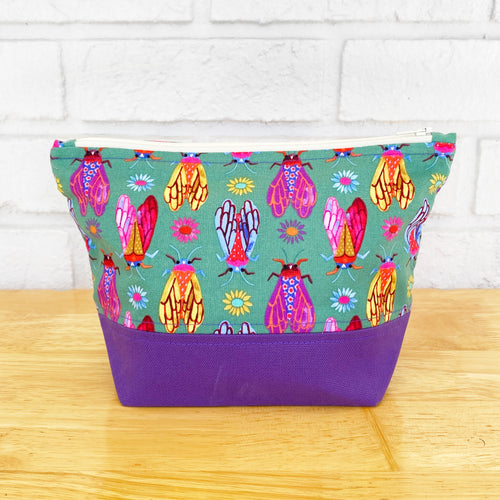 Small Knitting Project Bag - Moths