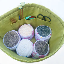 Pink Alpaca Jumper Drawstring Project Bag