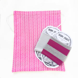 Knit Print Project Bag for Knitting & Crochet