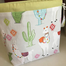 Pink Alpaca Jumper Drawstring Project Bag