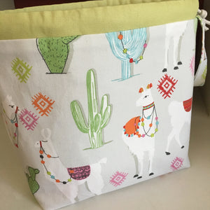 Pink Alpaca Jumper Drawstring Project Bag