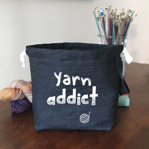 Yarn Addict Drawstring Project Bag