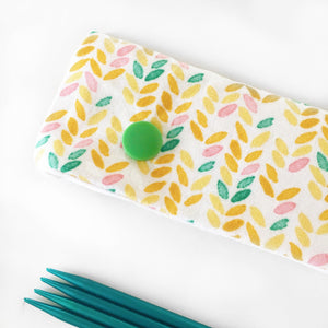 Yellow Knit Stitch Printed DPN Keeper