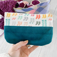 Sock Knitting Zippered Notions Pouch