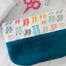 Sock Knitting Zippered Notions Pouch