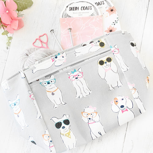 Nerdy Pups Project Bag - Precious Knits Shop