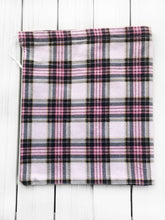 Pink Flannel Project Bag for Knitting & Crochet