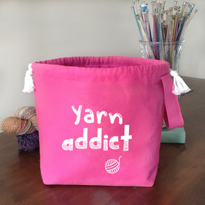 Yarn Addict Drawstring Project Bag