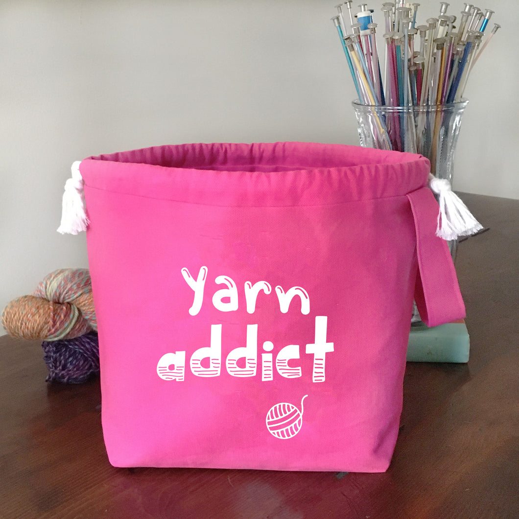 Yarn Addict Drawstring Project Bag