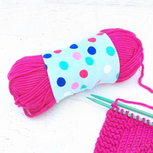 Light Blue Polka Dot Yarn Organizer