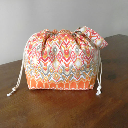 Pumpkin Spice Drawstring Project Bag - Precious Knits Shop