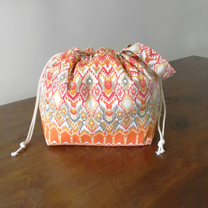 Pumpkin Spice Drawstring Project Bag - Precious Knits Shop