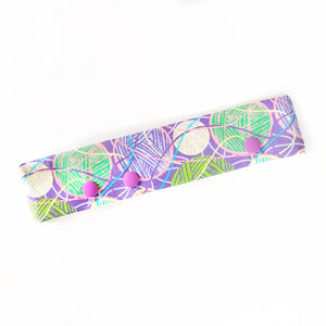 Purple Neon Yarn Ball DPN Keeper