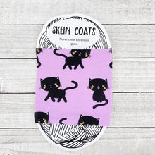 Halloween Purple & Black Cat Skein Coat - Precious Knits Shop