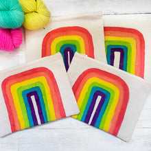 Rainbow Pride Hand Painted Pouch - Precious Knits Shop