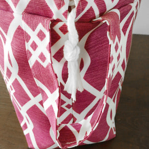 Raspberry Tart Large Drawstring Project Bag - Precious Knits Shop