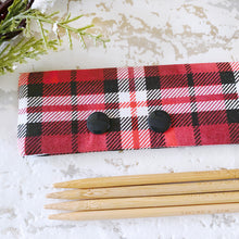 Red Christmas Plaid DPN Keeper - Precious Knits Shop