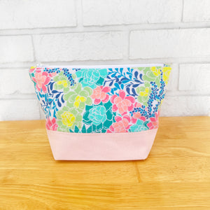 Small Knitting Project Bag - Succulents