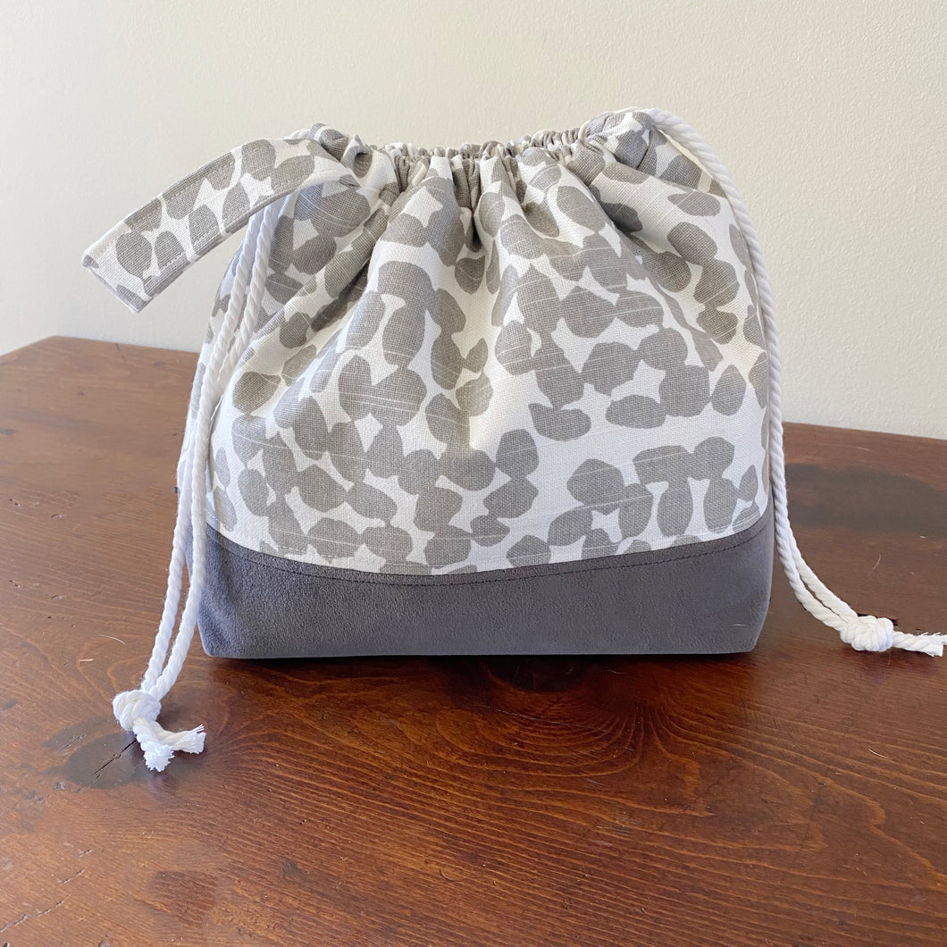 Blue Denim Jumper Drawstring Project Bag - Margaret Ann
