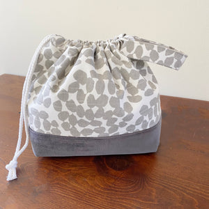 Blue Denim Jumper Drawstring Project Bag - Margaret Ann