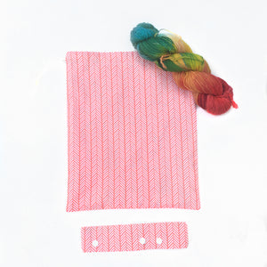 Knit Print Project Bag for Knitting & Crochet