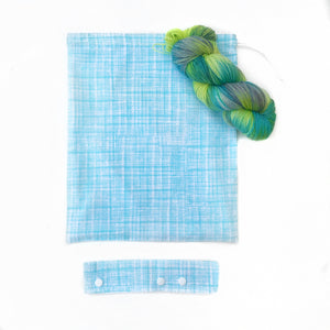 Small Drawstring Scribble Project Bag for Knitting & Crochet - Precious Knits Shop