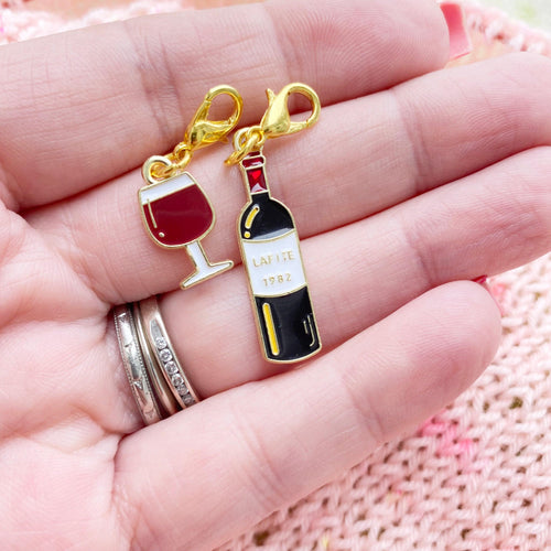 Set of 2 Wine Lovers Stitch Markers