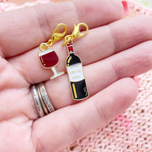 Set of 2 Wine Lovers Stitch Markers