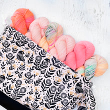 Black Birds Jumper Drawstring Project Bag - Precious Knits Shop