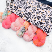 Black Birds Jumper Drawstring Project Bag - Precious Knits Shop