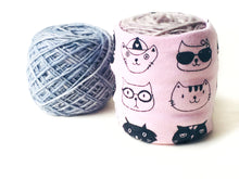 Pink & Gray Cat Lovers Yarn Bowl