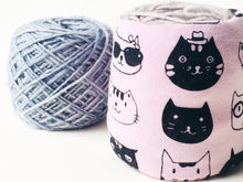 Pink & Gray Cat Lovers Yarn Bowl