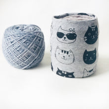Pink & Gray Cat Lovers Yarn Bowl