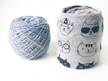 Pink & Gray Cat Lovers Yarn Bowl