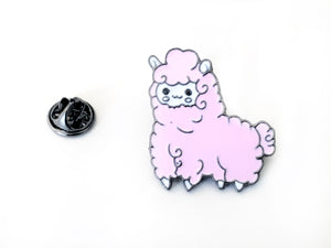 Pink or Blue Cartoon Sheep Hard Enamel Pin for Fiber Shares & Pin Games